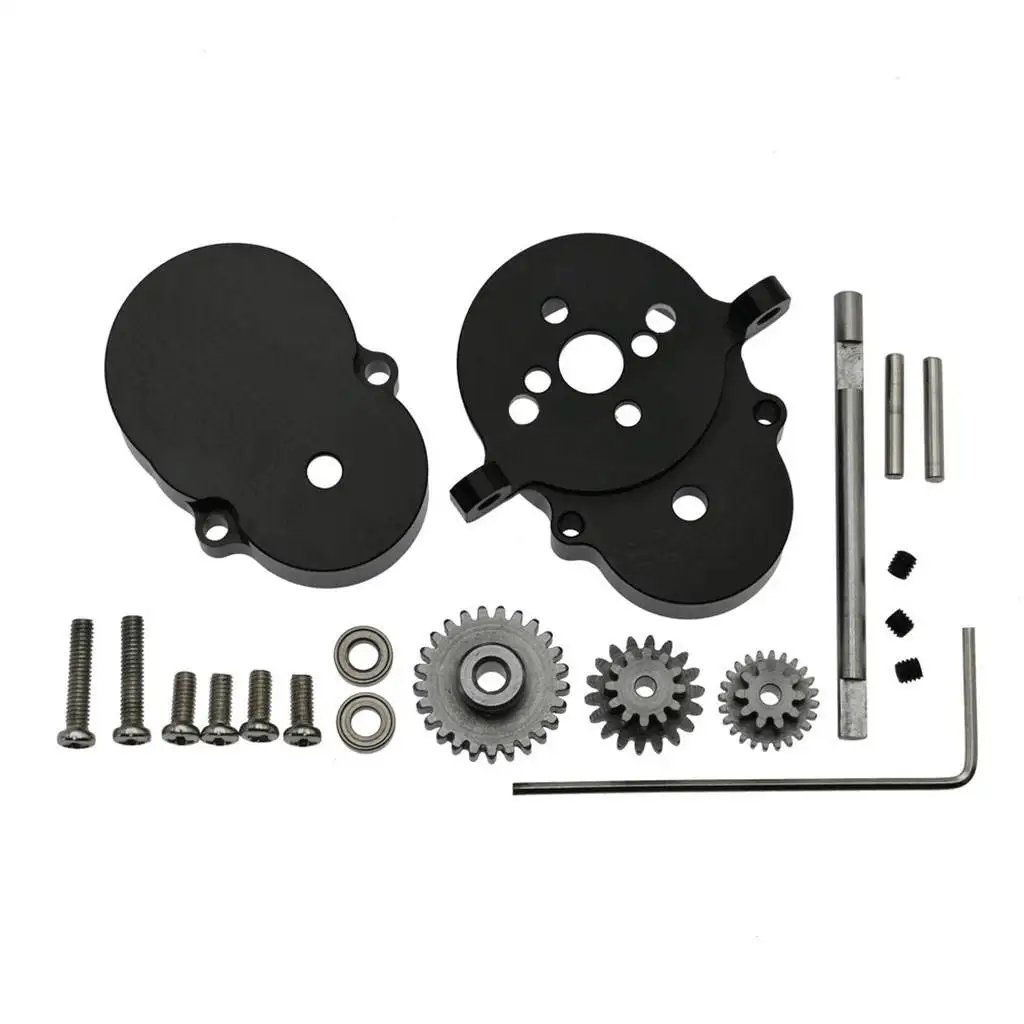 RC Gearcase Housing Cover Shell with Steel Gear Bearing Set for WPL D12 Vehicles Crawler Car Trucks Upgrade Parts