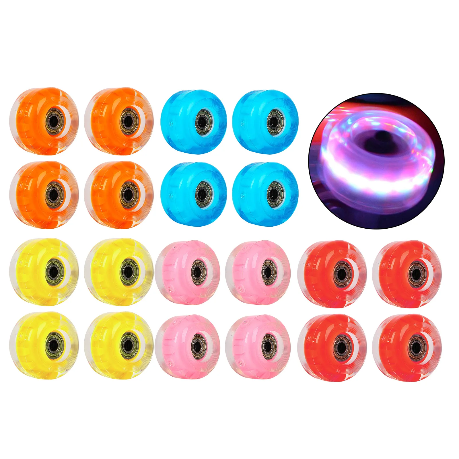 4pcs Light Up Skateboard Longboard Wheels Glow at Night 82A for Quad Roller Skate Skateboards Accessories Spare Parts