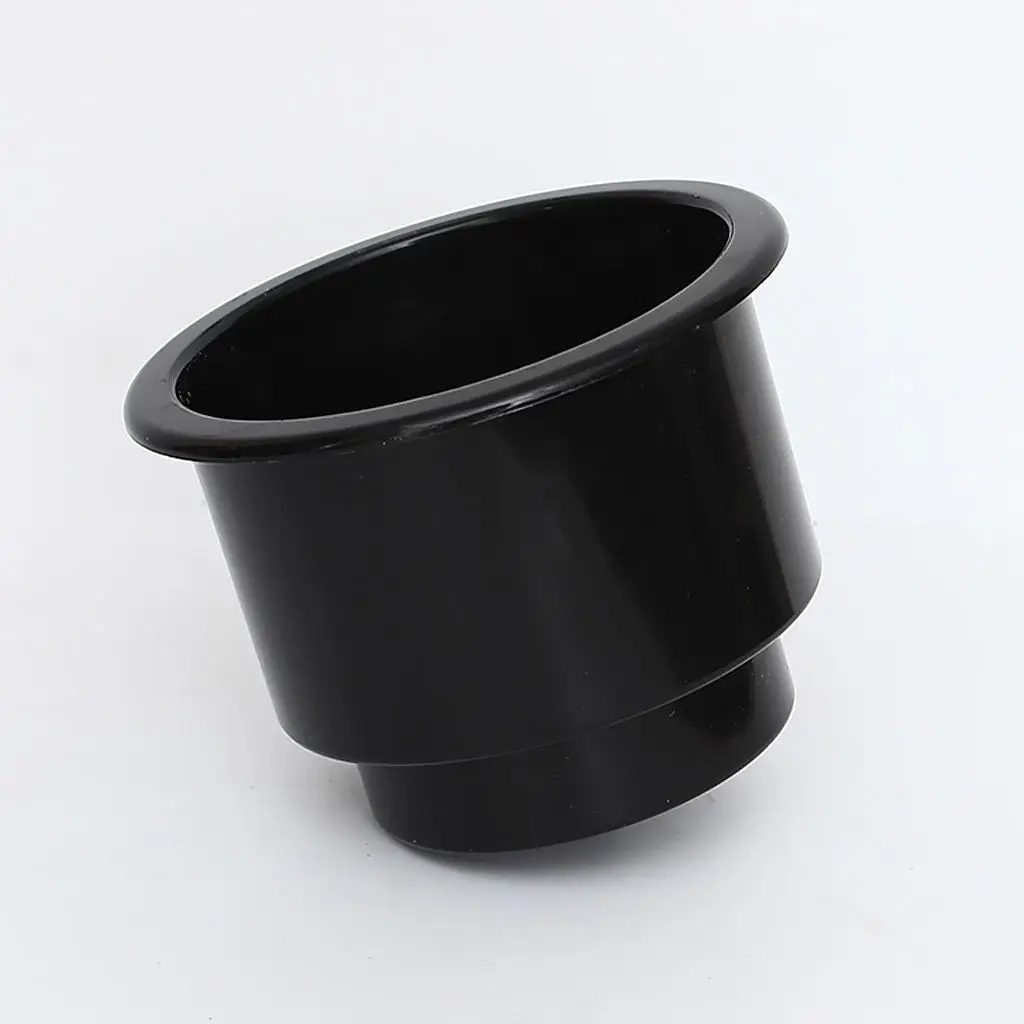 Black Center Hole Recessed Cup Drink Holder for Marine Boat Car RV Install almost anywhere on boat game table sofa cars and RV