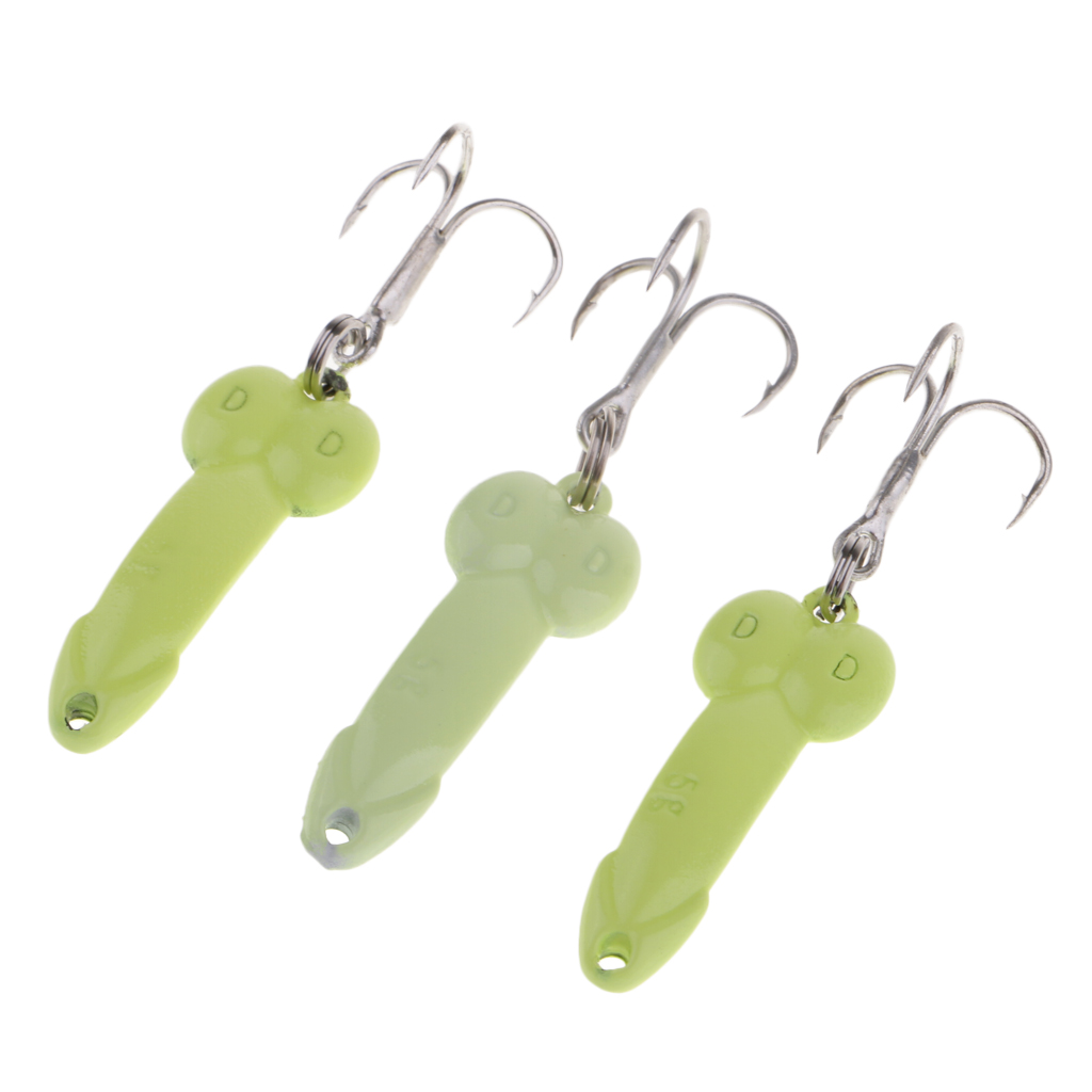 3 Pieces 3.5cm Artificial Bionics Hooks Metal Sequins Luminous Hooks 5g