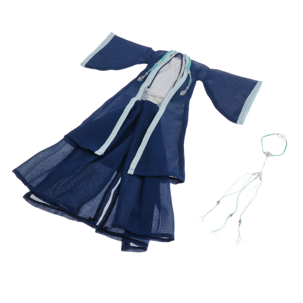 1/6 Men Antiquity Clothing Set Blue for   12in Doll Figure