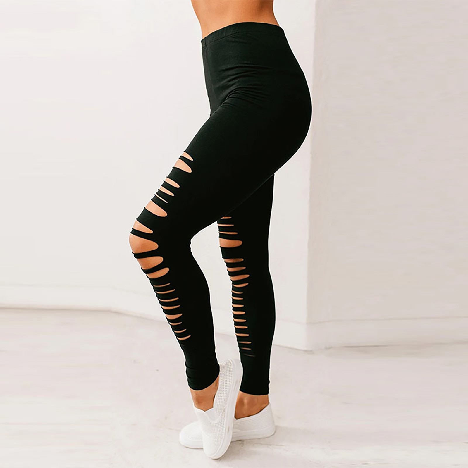 calça básica de dança estilo punk na para mulheres