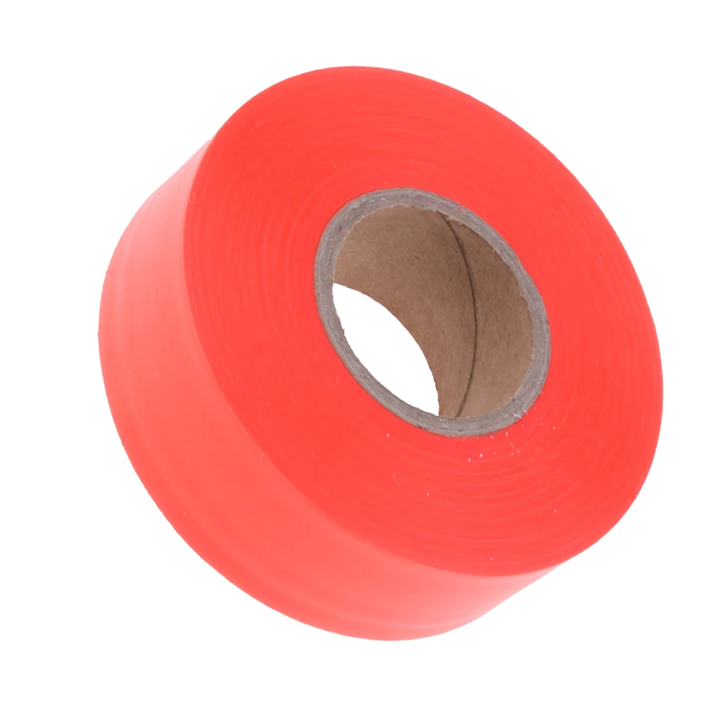Non Adhesive Flagging Tape Marking Ribbon Trail Marker Bright Colored Pink 