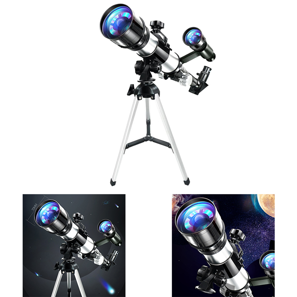 70mm HD Astronomical Reflector Telescope Monocular Set and Tripod compass for Adult Children
