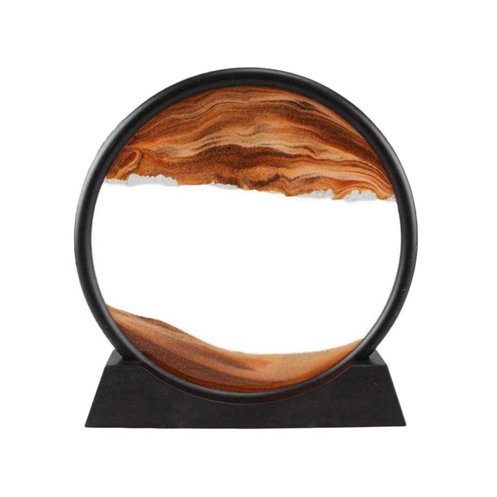 Sand In Motion Dynamic Flowing Sand Picture Keep Calm of Drifting  Hourglass Desktop Ornaments, Free Standing