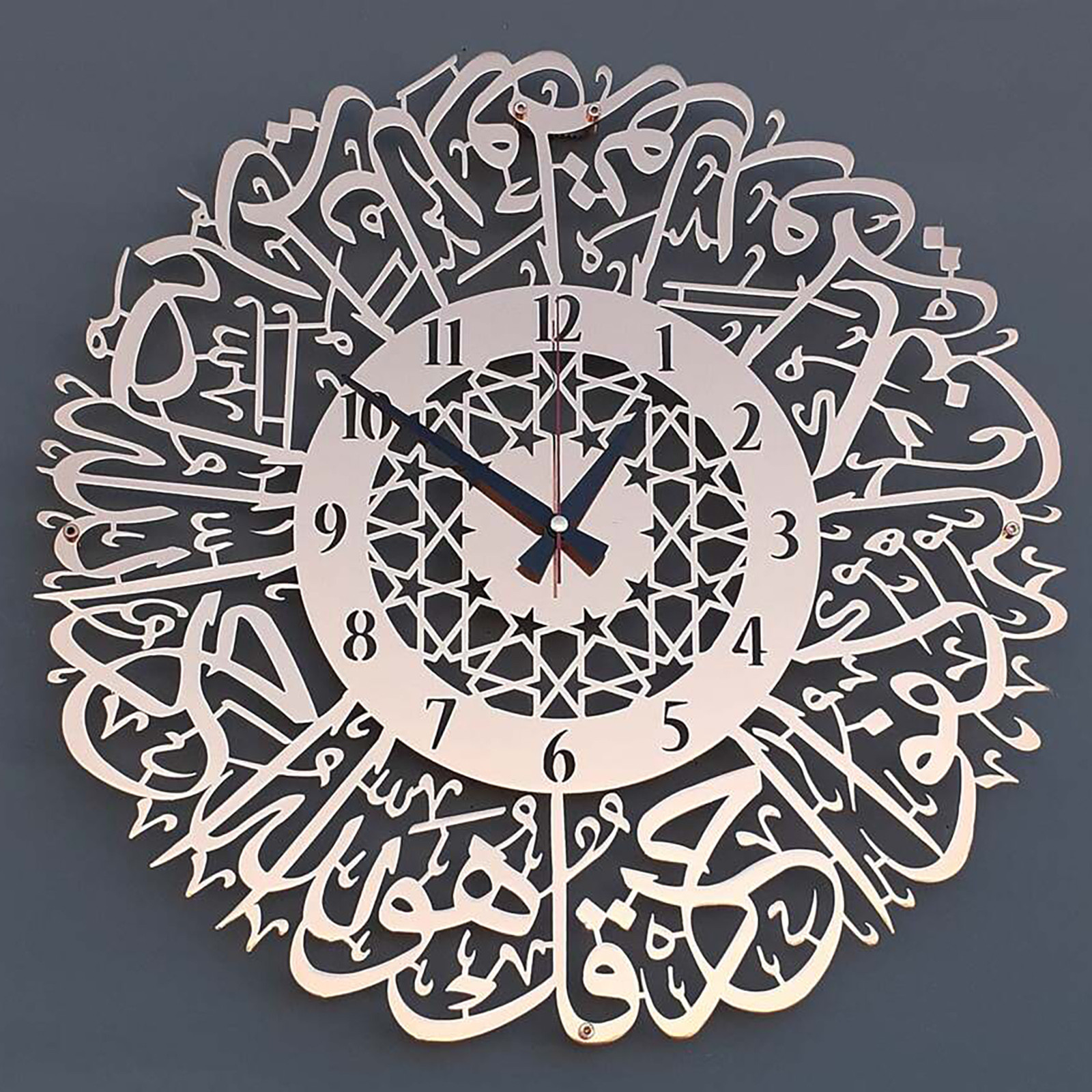 Acrylic Surah Al Ikhlas Wall Clock Islamic Calligraphy Islamic Gifts Eid Gift Ramadan Decor Islamic Luxury Wall Clock For Home Wall Clocks Aliexpress