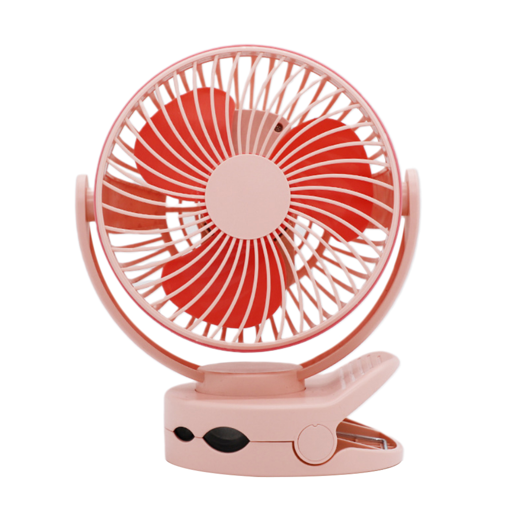 Clip on Fan USB Desk Fan w/ LED Light  for Office Tent Baby Stroller Bedroom