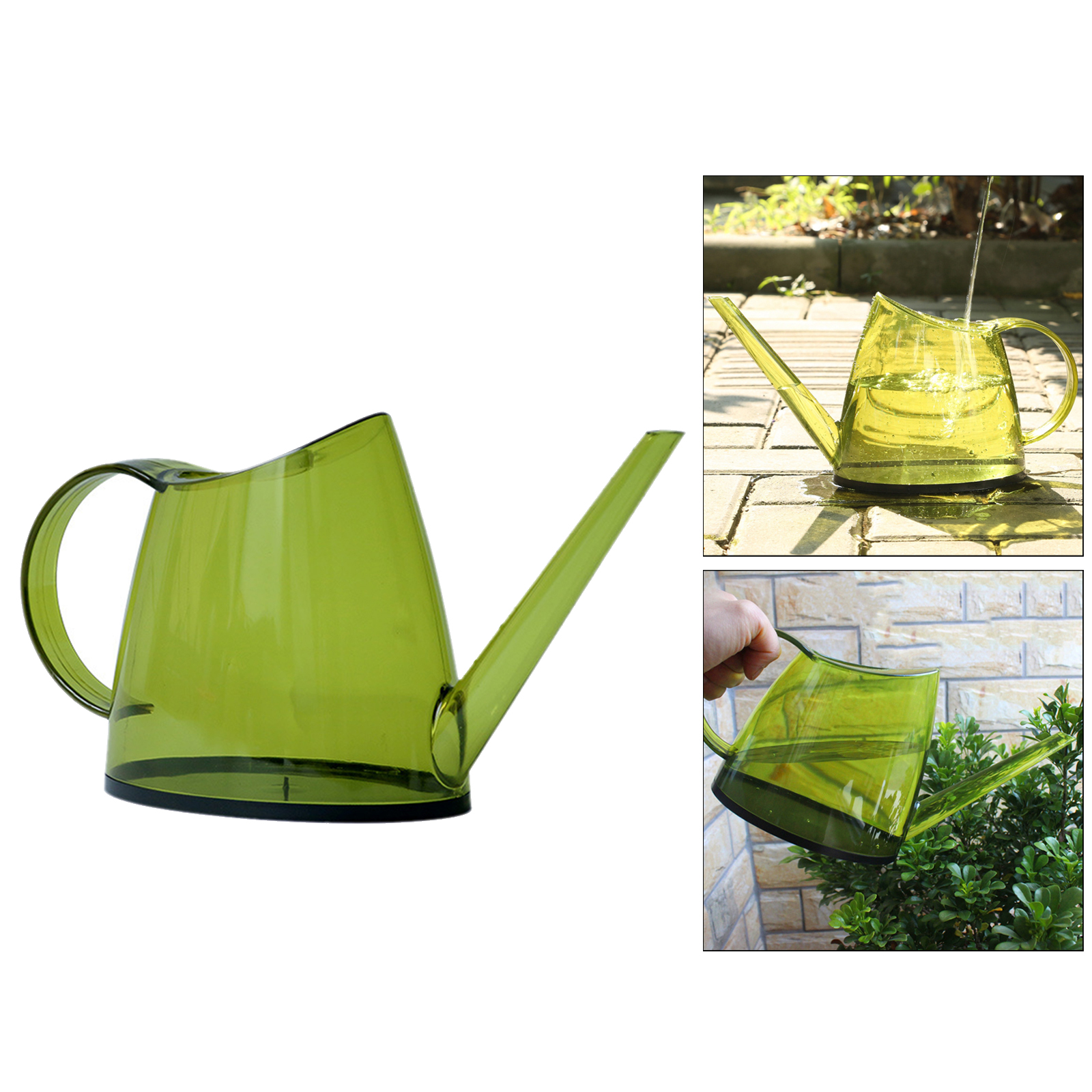 Long Spout Plastic 1.4L Watering Pot Small Modern Green Watering Can for Indoor Outdoor Garden House Bonsai Plants Flower
