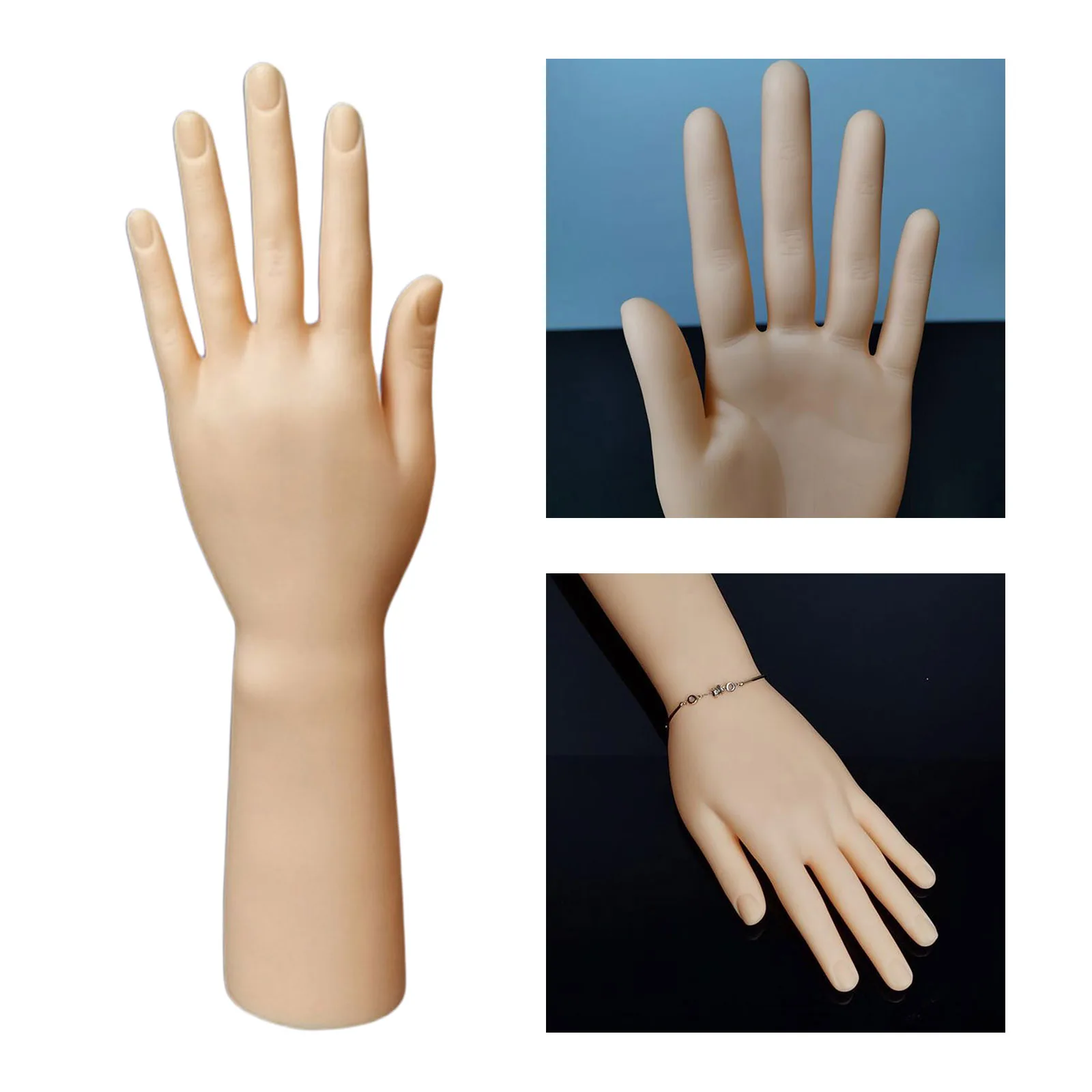 Durable Plastic Mannequin Hands Model for Jewelry Rings Watch Display Nail Display Manicure Tools Nail Practice Hand