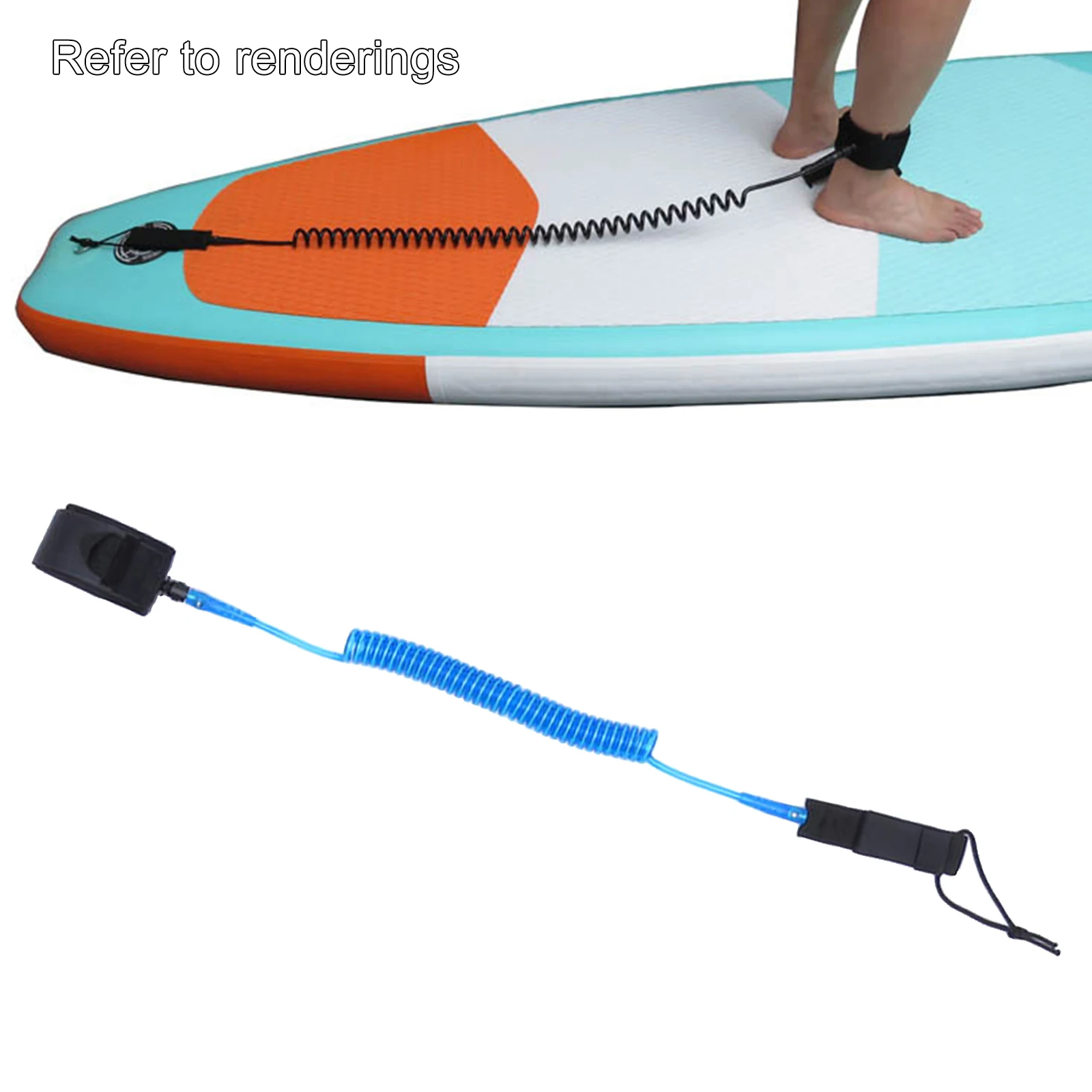 Surfing Ankle Leash Surfboard Longboard Coiled 300cm Leg Rope Accessories