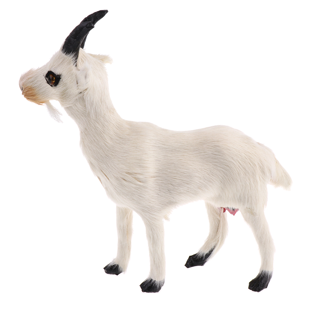 Standing Furry Sheep Farm Yard Animal Model Toy Figurine Home Decor