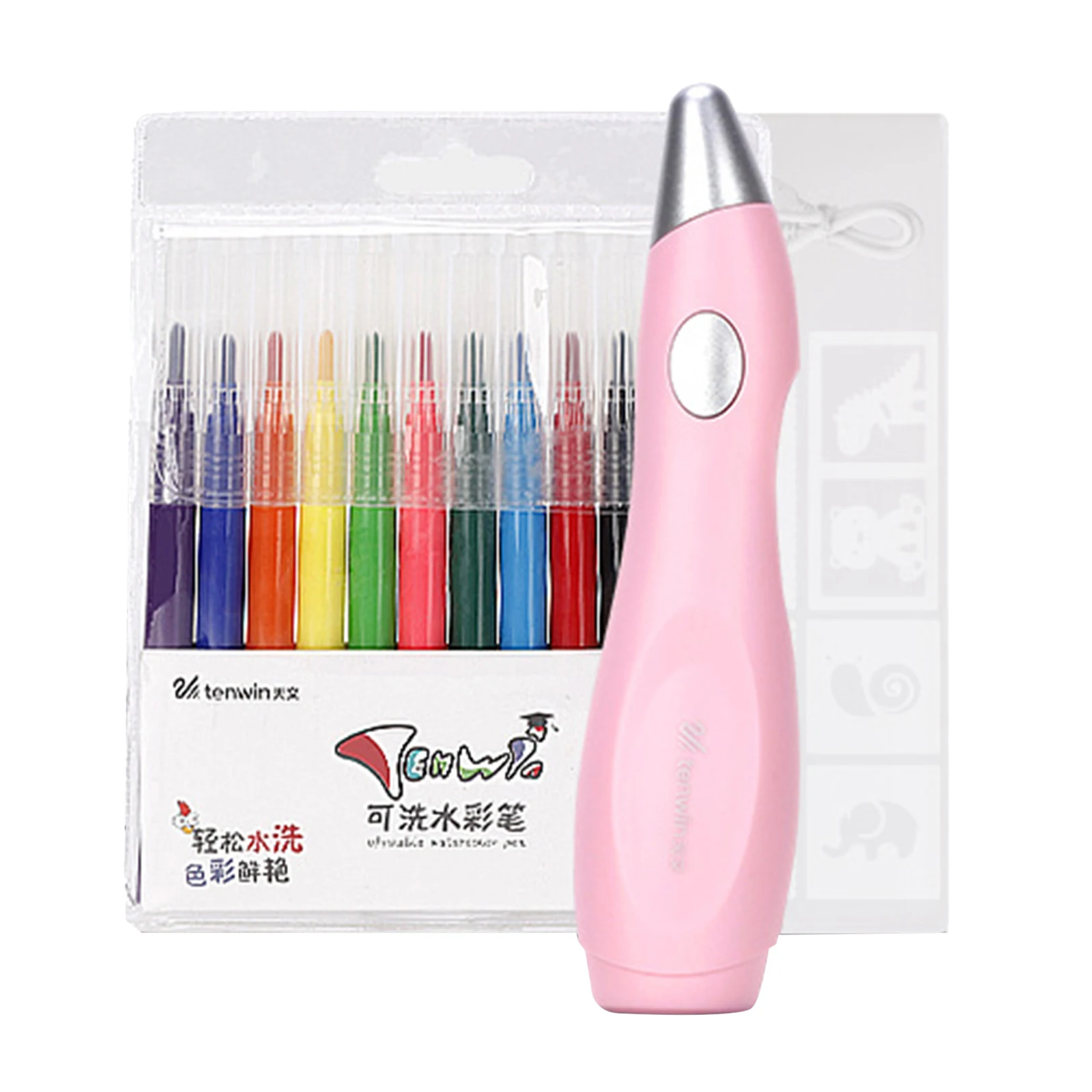 Cordless Electric Airbrush Marker Set Watercolor Paint Pens for Kids Adults