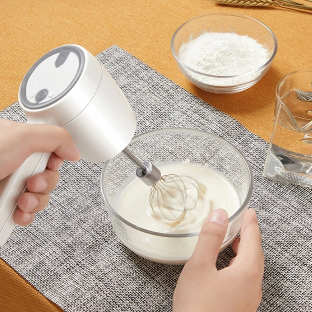Wireless Portable Electric Hand Mixer Hand Blender Power Egg Whisk Foamer Baking