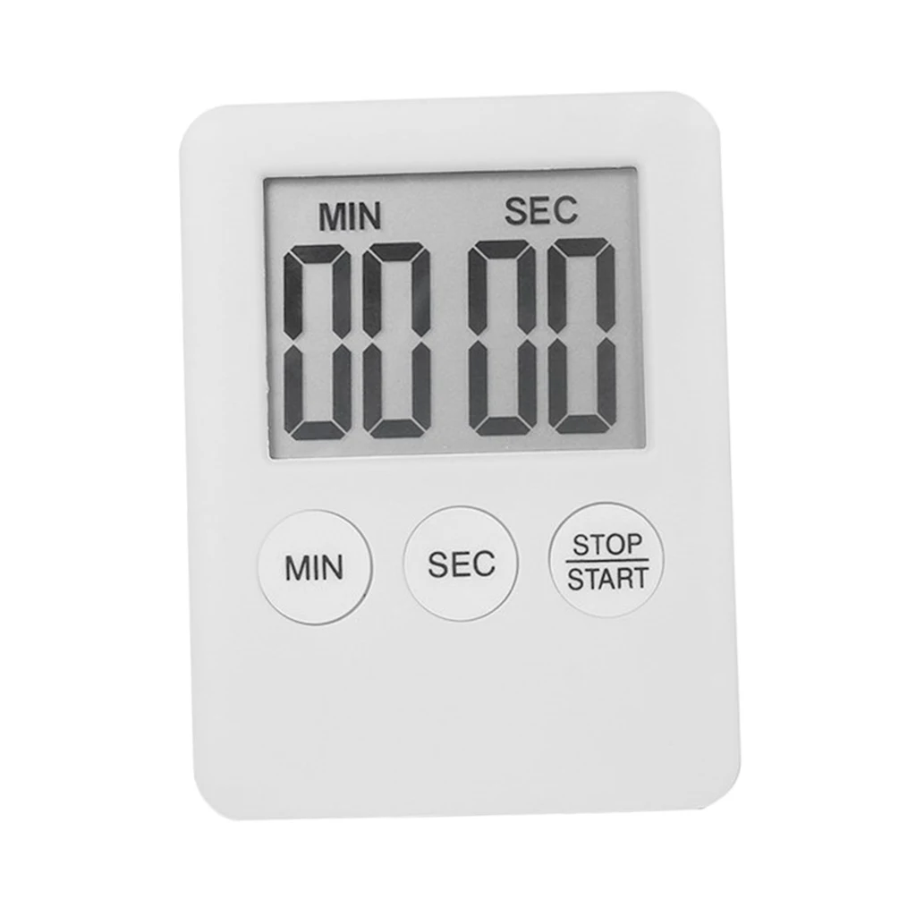 Digital Kitchen Timer Big Digits Loud Alarm Magnetic Backing Stand with Large LCD Display for Cooking Baking Sports Games
