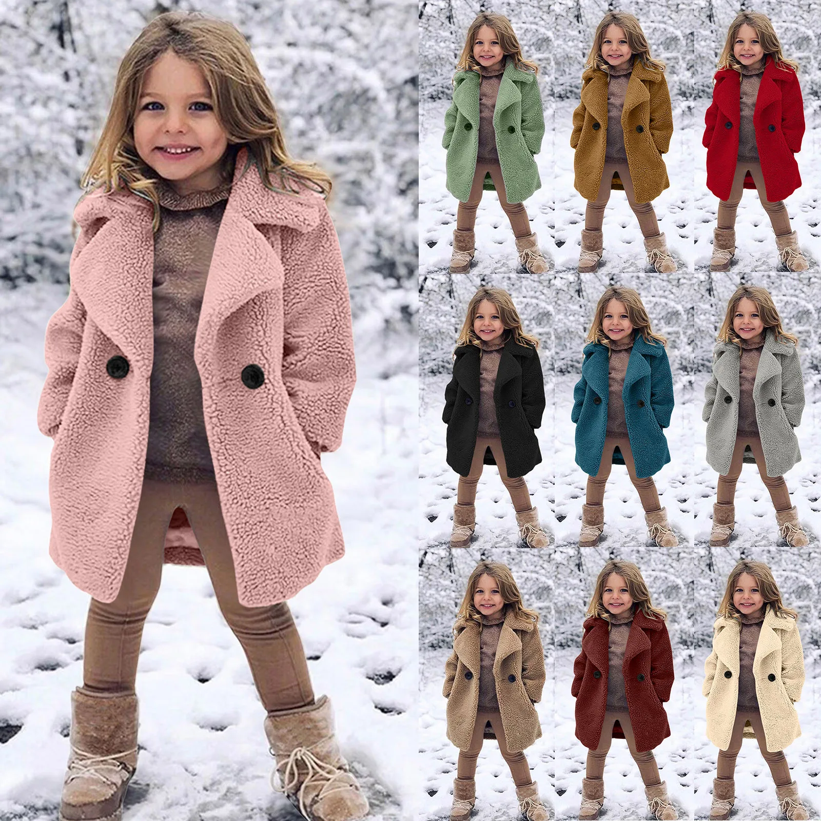 real mink coat Toddler Jackets Baby Kids Girls Autumn Winter Windproof Thicken Coat Jacket Warm Fleece Girls Parkas Outerwear Coats Clothes snow coat