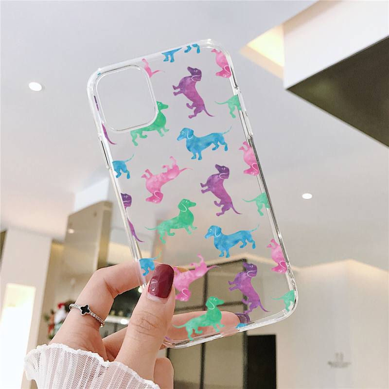 best case for iphone 13 pro max Cartoons Dachshund Bulldog Phone Case Transparent for iPhone 11 12 13 mini pro XS MAX 8 7 Plus X SE 2020 XR iphone 13 pro max case leather