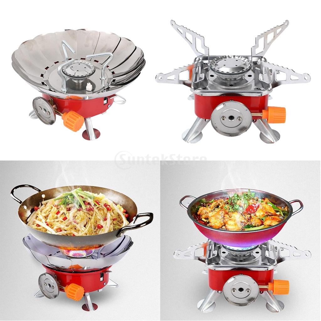 Lightweight Camping Gas Stove Foldable Butane Burner 2.8KW Travel Stove
