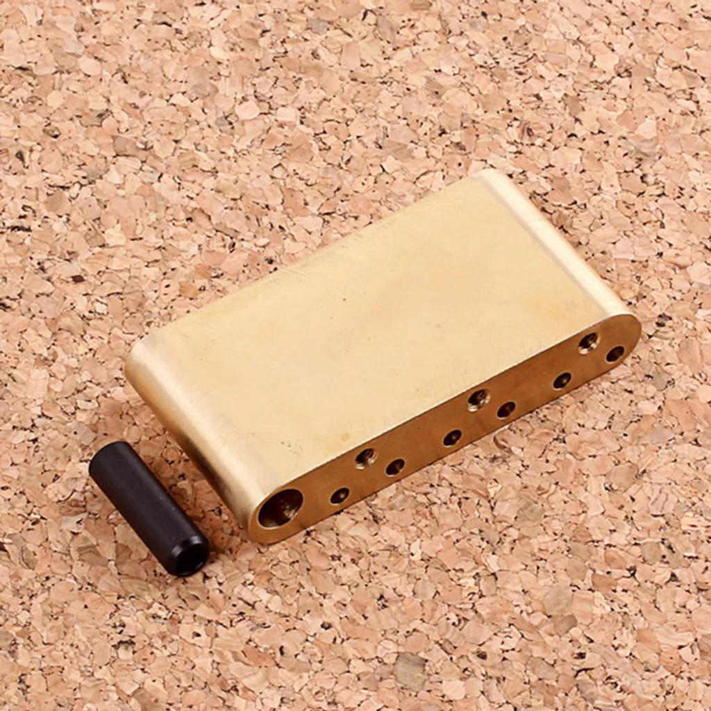 Brass Tremolos Block Bridge with Bar Kits for ST Electric Guitar Parts DIY