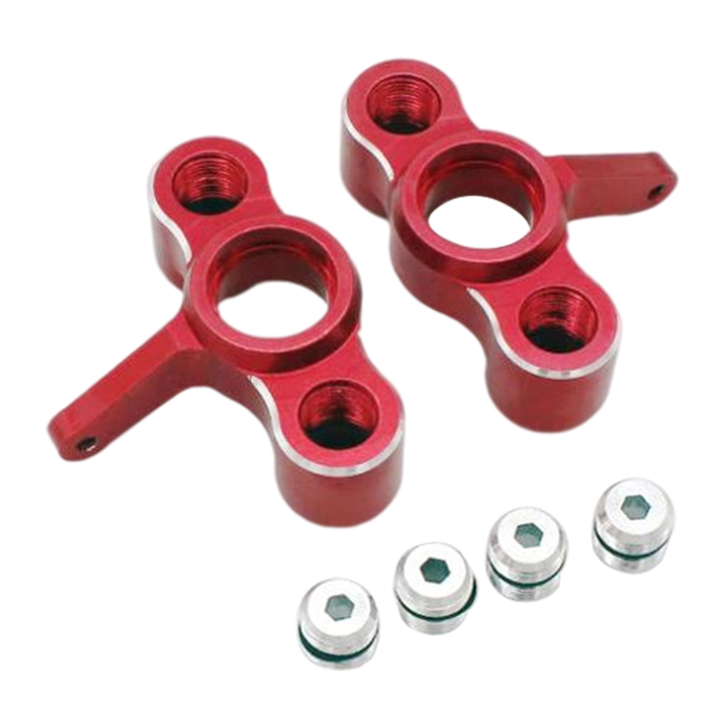 Pack of 2 Metal RC Car Steering Knuckles Carrier EA1003 for JLB Racing CHEETAH 1/10 Car Truck Hobby Model DIY Modified Red