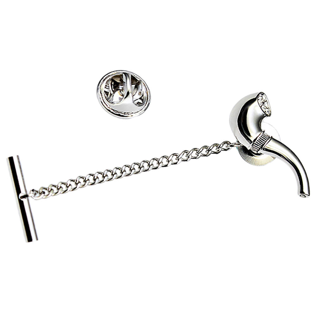Novelty Shape Pipe Tie Tack Clips Pins For Men Wedding Business Accessories