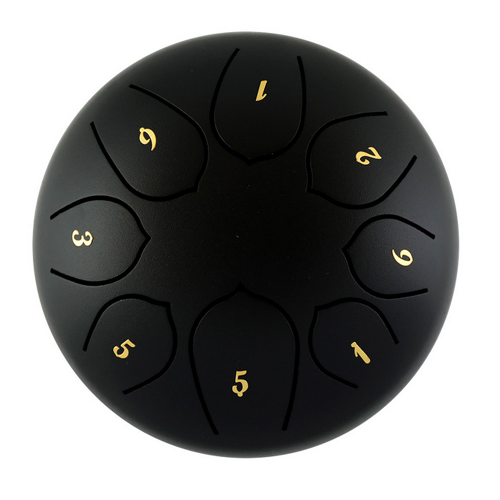6 Inch High-quality Alloy Steel Tongue Drum C Key 8 Tones Hand Drum Percussion Drum for Children Kids Music Lover Beginners