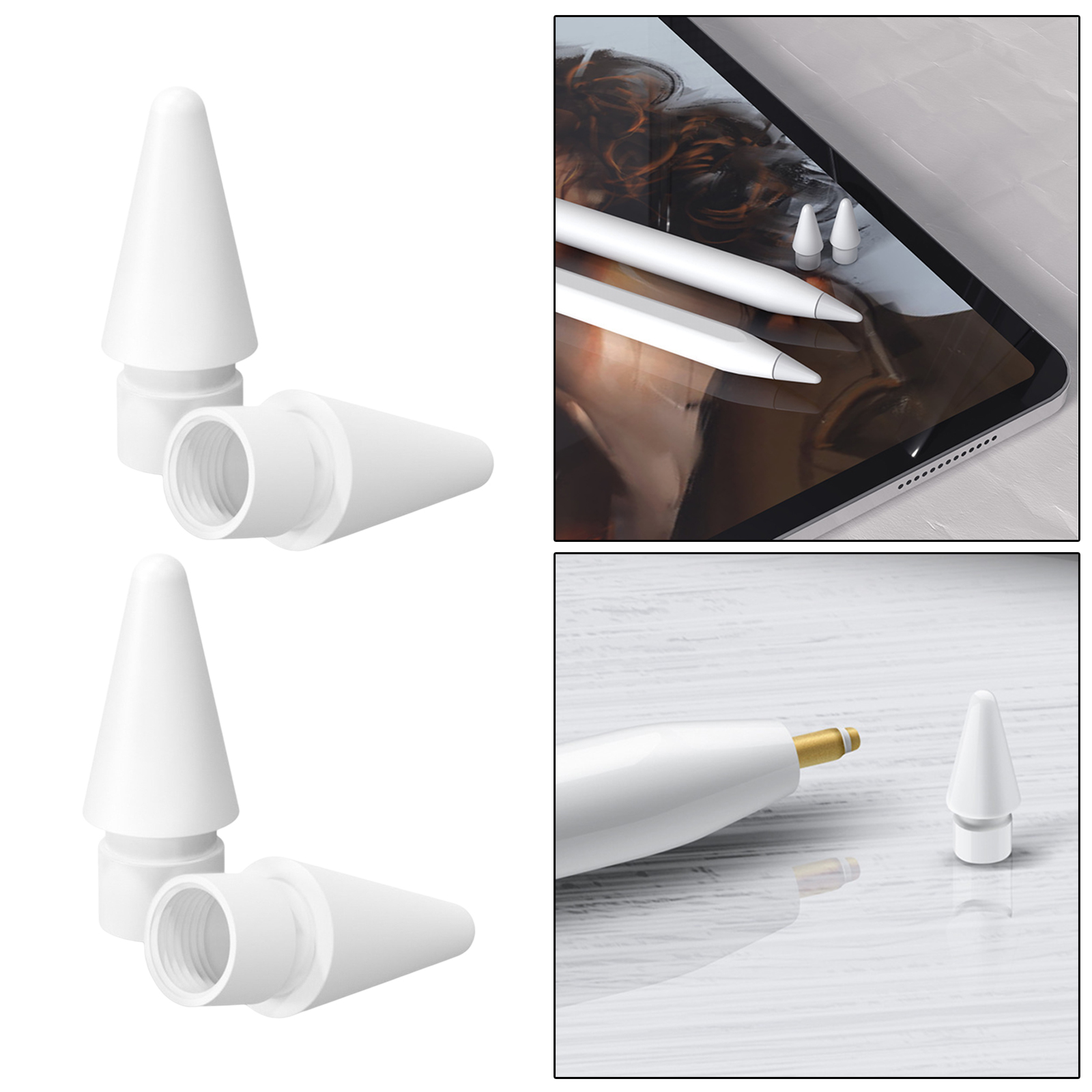 Tips Compatible with  Pencil, for iPencil Nibs Replacement for iPad Pen 1st Gen & 2nd Generation High Sensitivity 4 Pack