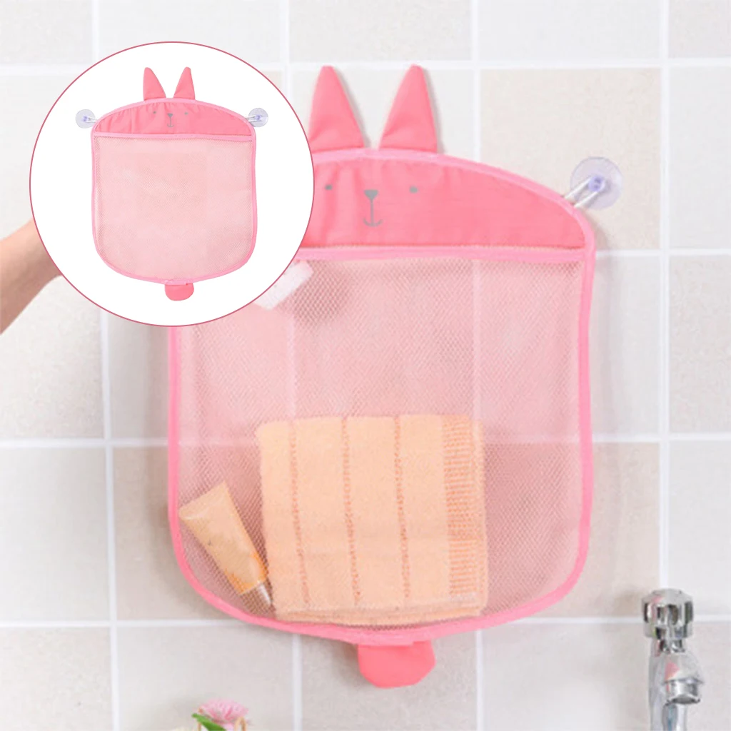 Mesh Bath Toy Organizer Bathtub Toy Holder & Bathroom or Shower Accessories Multi-use Net Bags Make Baby Bath Toy Storage