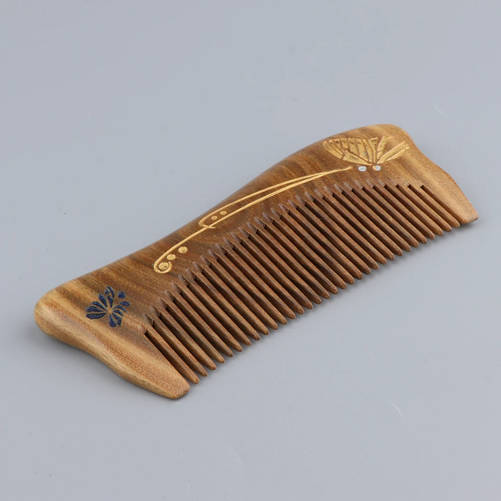 Natural   Sandalwood   Wooden   Comb   Wide   Tooth   Anti - Static   Massage   Hair   Care   Tool