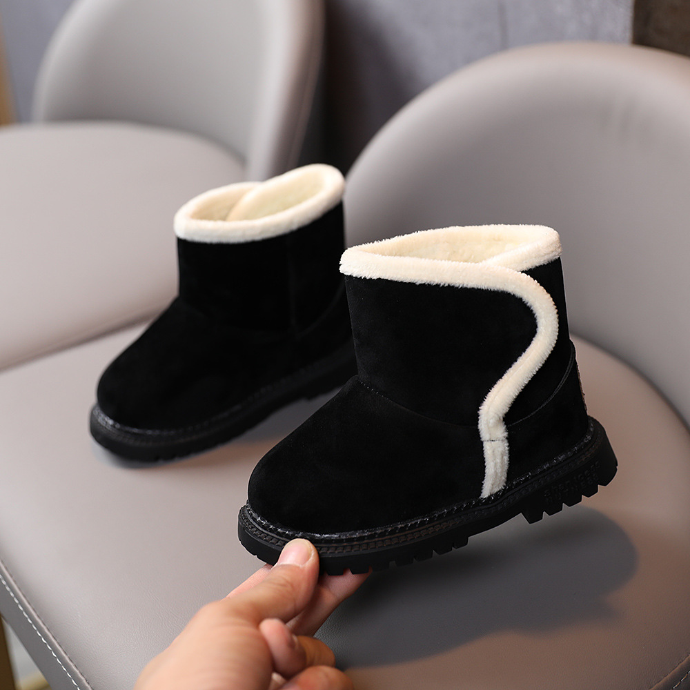 Maat 21-25 Baby Jongens Meisjes Winter Snowboots Kinderen Lambswool Warme  Laarzen Kids Licht Anti-Slip Plus fluwelen Dikke Katoenen Schoenen -  AliExpress