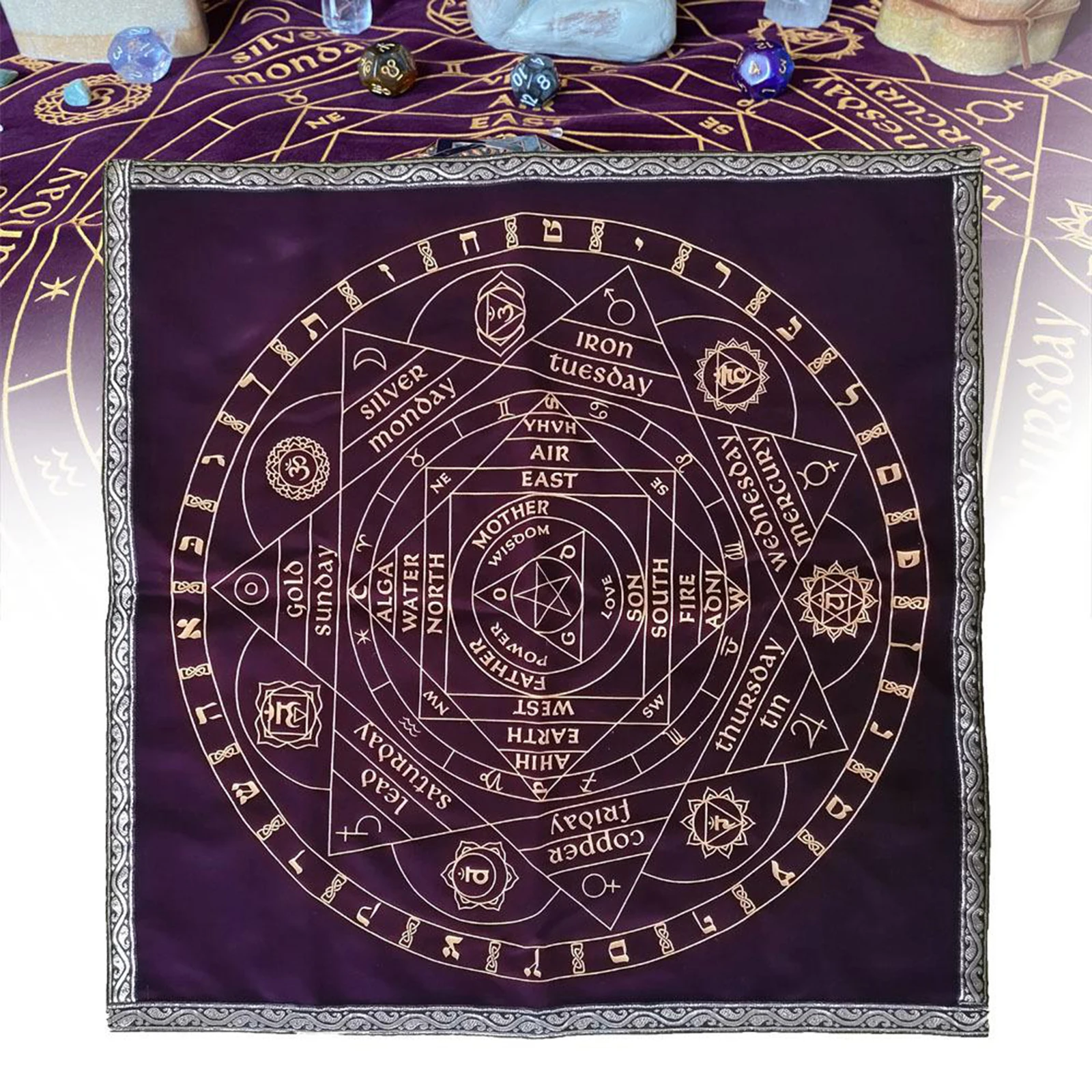 58x58CM Astrology Altar Tarot Card Cloth Table Cloth Mat Altar Piece Decor