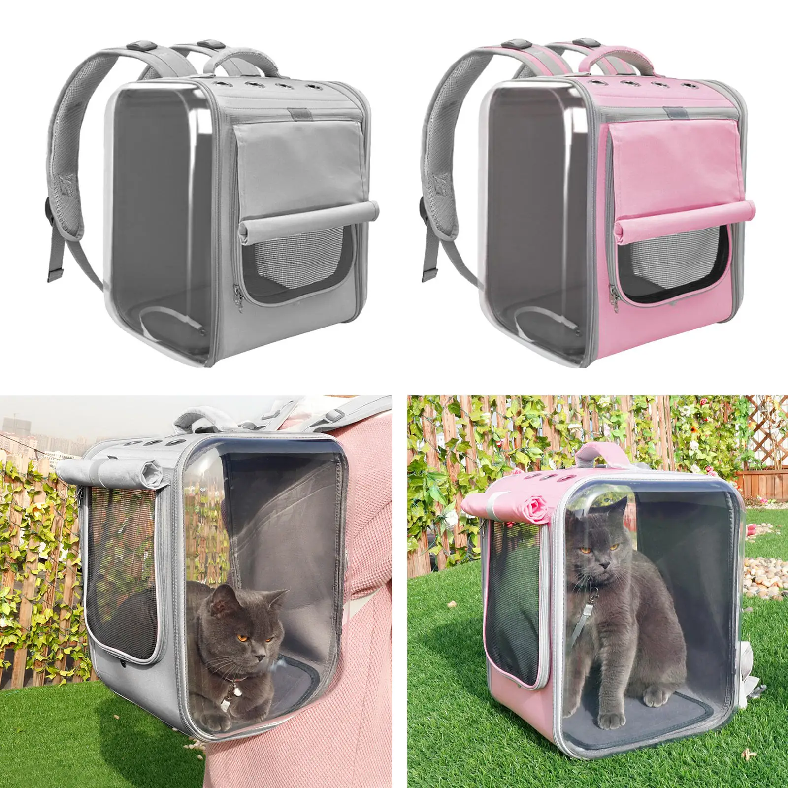 Breathable Pet Backpack Large Capacity Cat Puppy Dog Carrying Bag Outdoor Travel Portable Pet Carrier Shoulders Bag