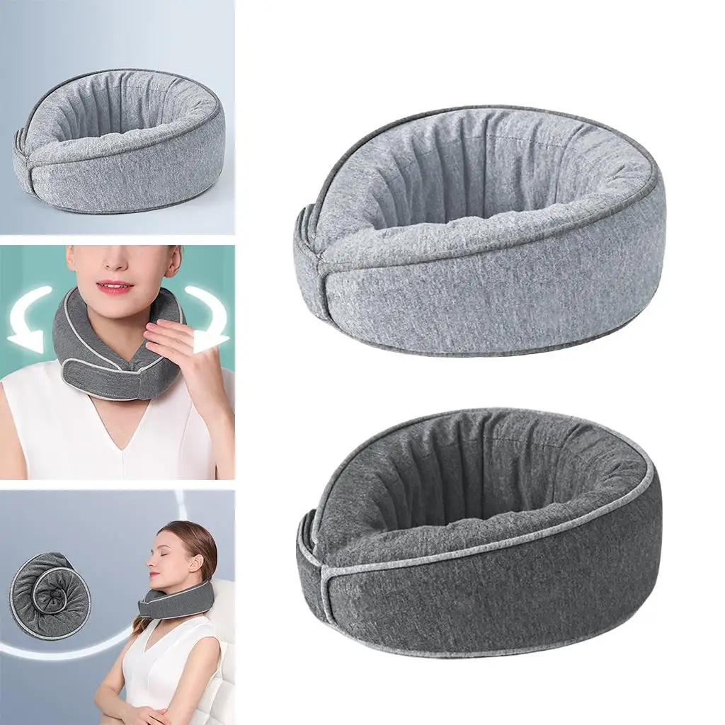 Travel Pillow Memory Foam Support Head Chin Breathable Chin Supporting Soft Comfortable Cushion U Shaped Pillow for Travelling