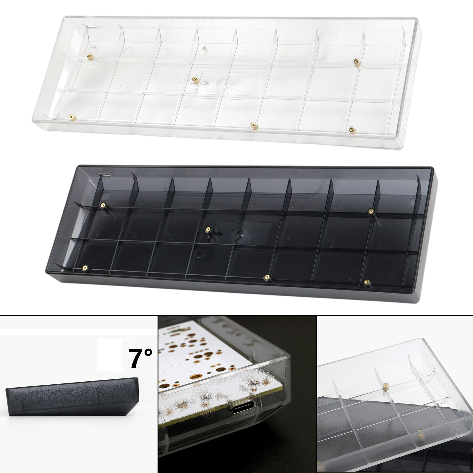 Keyboard Case Plastic Shell for 65% DIY XD68 GK68 , Lightweight Durable