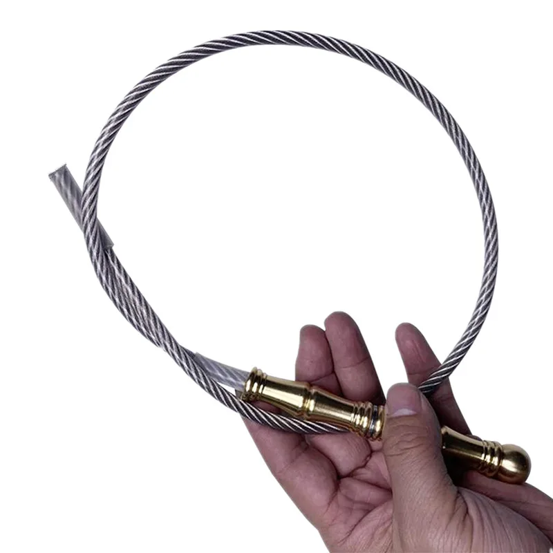 Details about   New EDC Steel Wire Whip Kung Fu Whip Brass Handle Outdoor Tactical Whip 