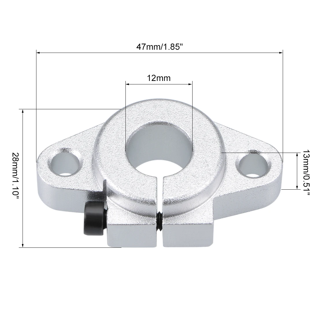 uxcell 20mm Shaft Support SHF20 Flange Mount Linear Motion Slide Rail Guide Blocks for CNC 3D Printer Pack of 2