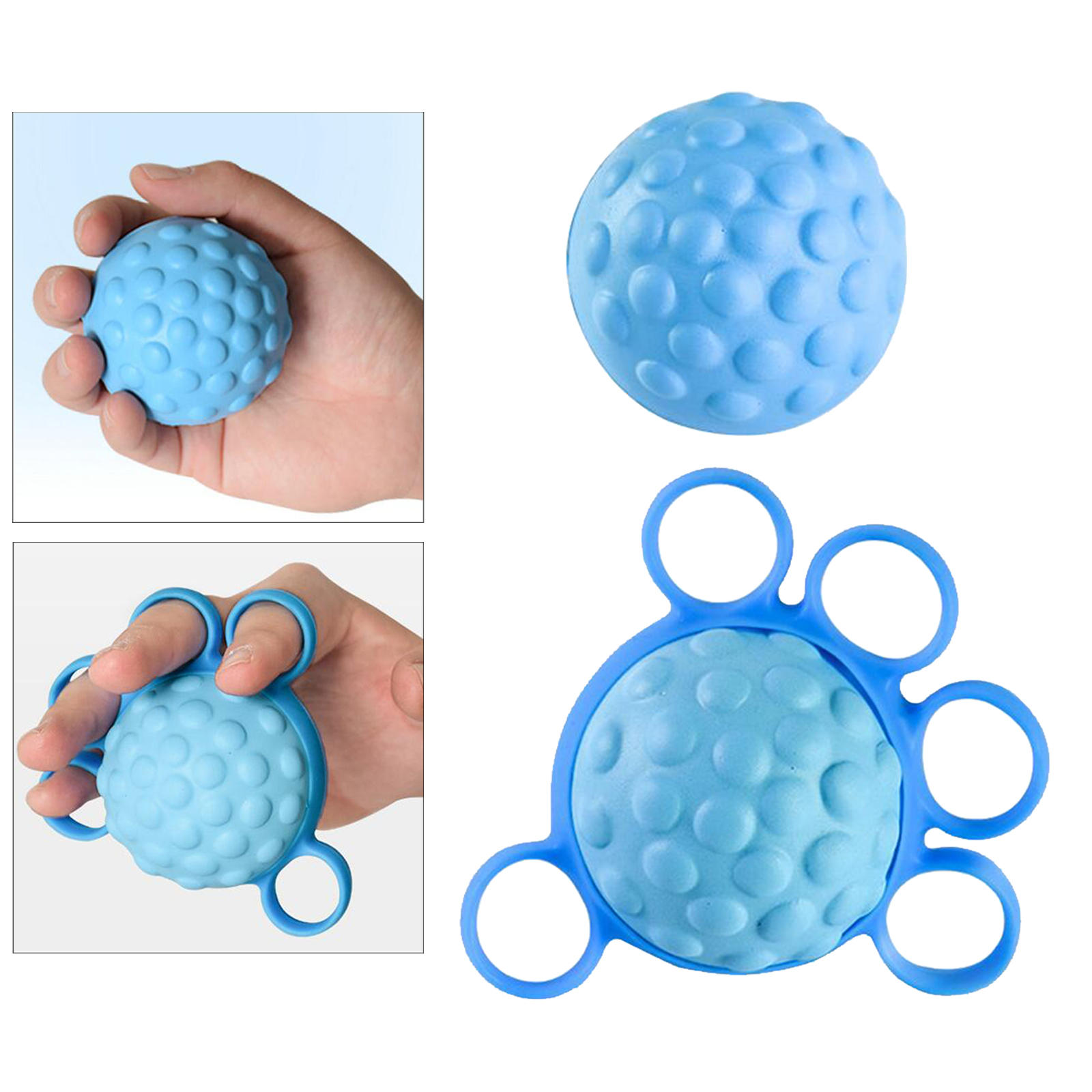Finger Grip Ball Squeeze Strength Train Exerciser Hand Stroke Hemiplegia Recovery
