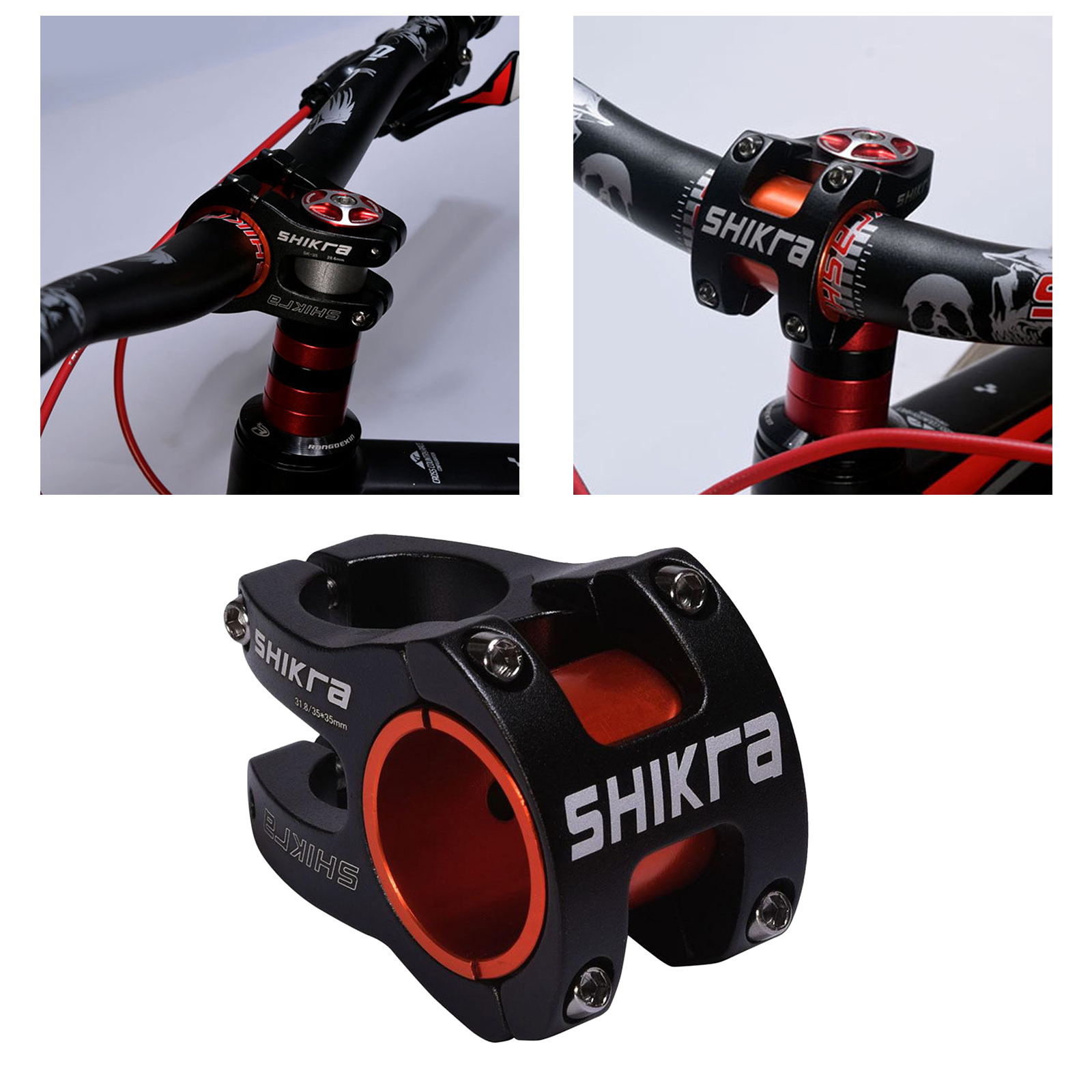 MTB Stem 31.5mm 35mm Bar Clamp Light 