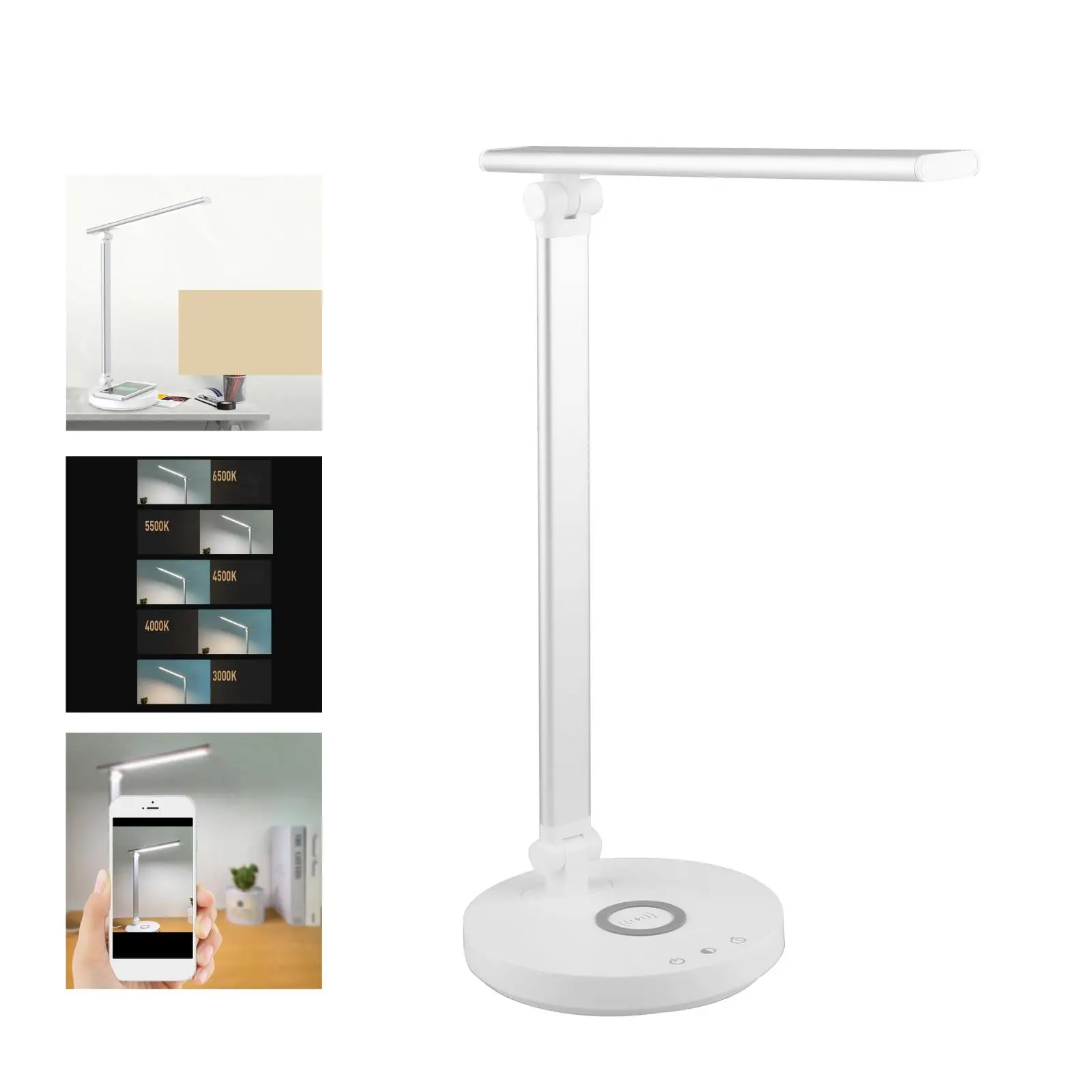 LED Desk Lamp with USB Charging Port Table Lamp with 5 Brightness Lighting