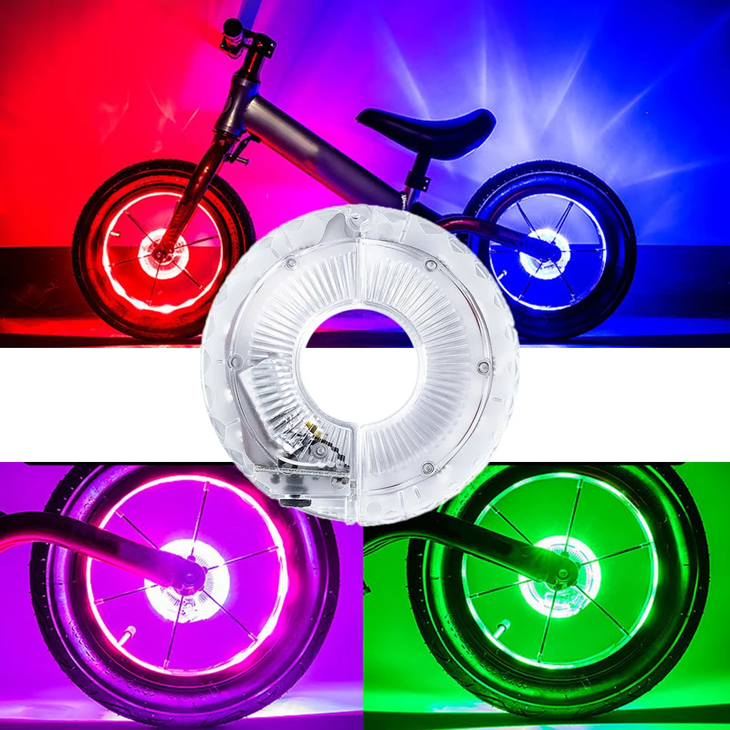 12 LED Rechargeable Bike Wheel Hub Lights Waterproof USB Cycling Spoke Lights Bicycle Safety Warning Decoration Accessories