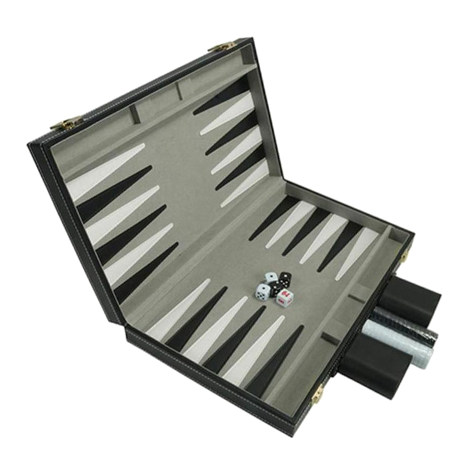Premium Medium Folding Chess Board Backgammon Set PU Leather Case Classic Portable Travel Board Nice Gifts