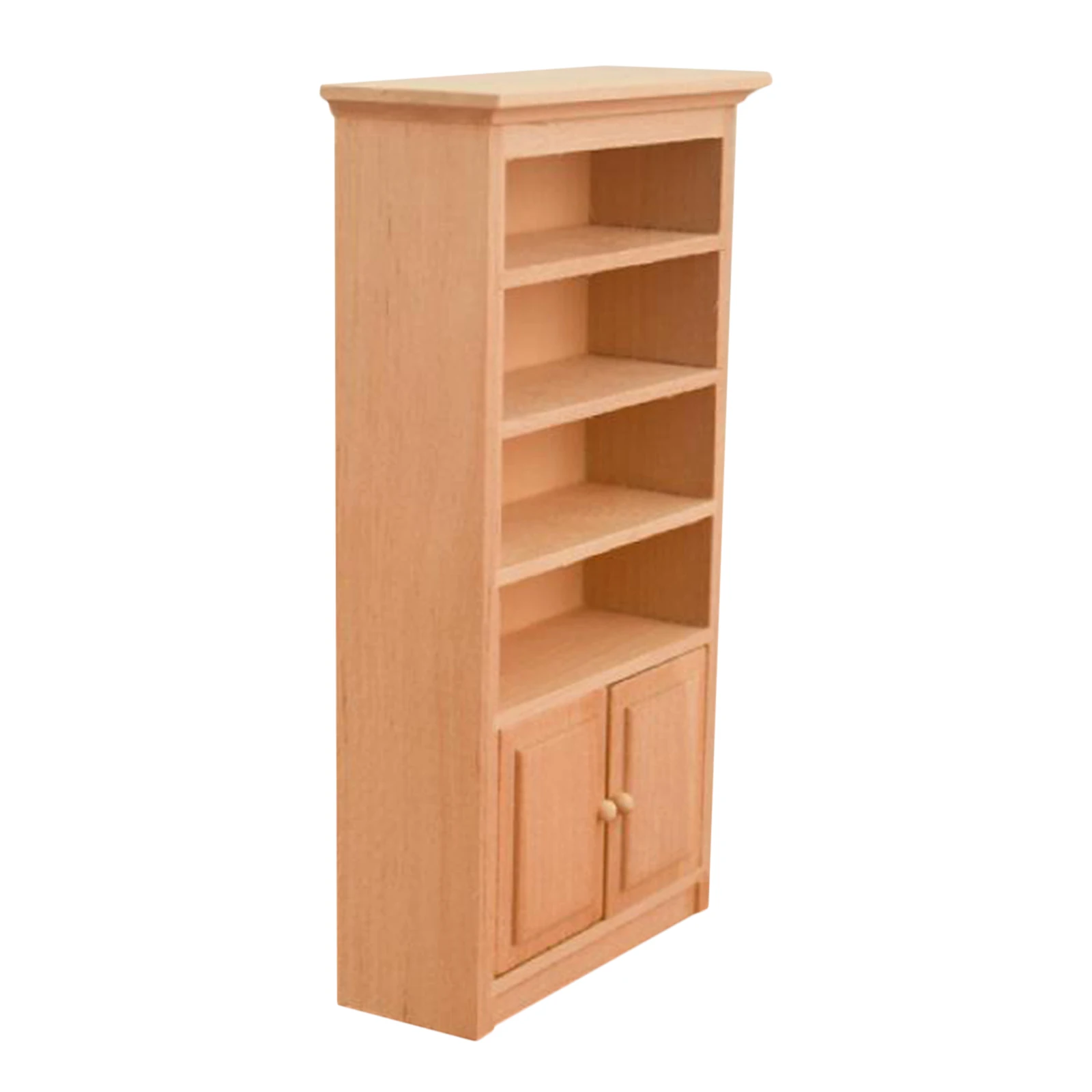 1/12 Doll House Miniature Wood Cabinet Bookshelf Simulation Supplies Scenery