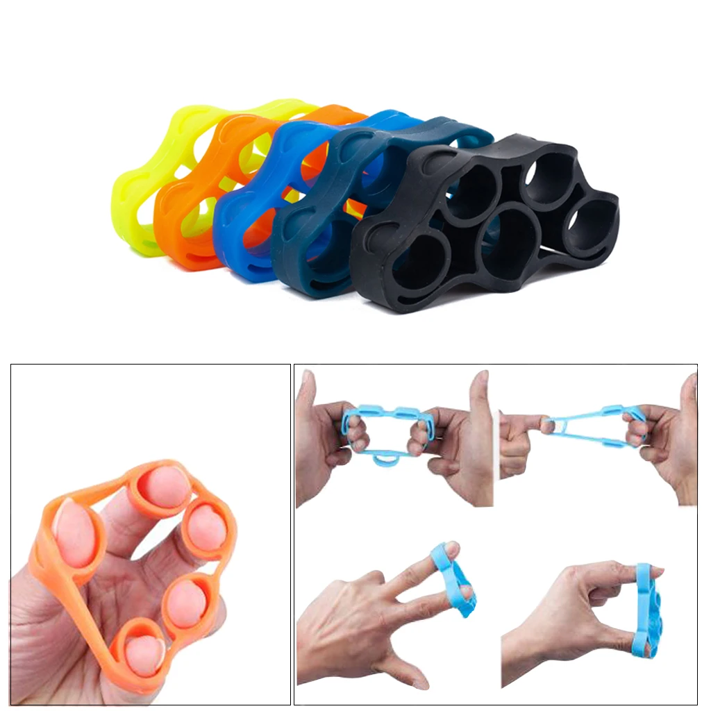 Hand Grip Strengthener Exercise Stretcher Finger Extensor Resistance Bands