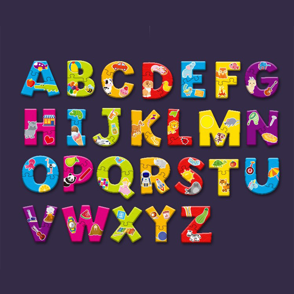 Alphabet Letter Puzzle Color Shape Animals Recognition Jigsaw Preschool Learning Educational Toy for 3 Years Old Boys Girls