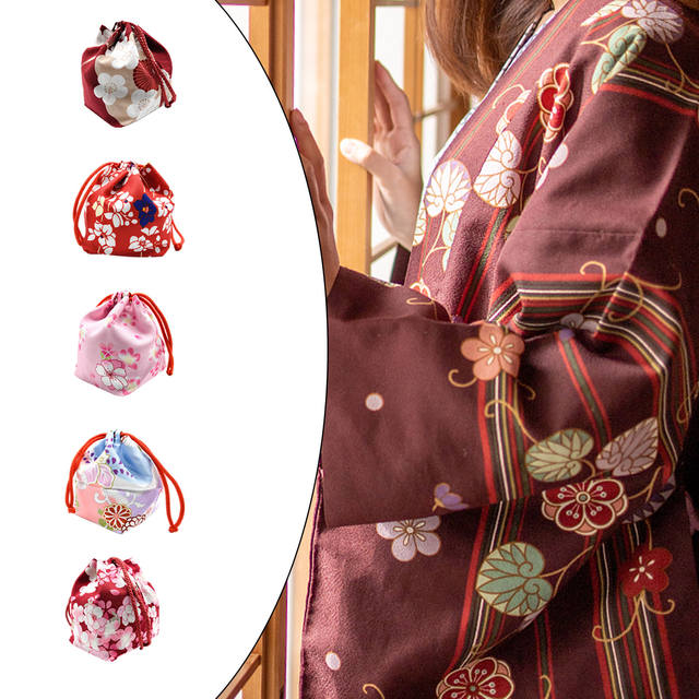 Japanese Traditional Kimono Fabric Tote Bag