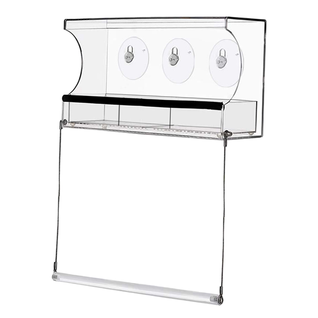 Transparent Acrylic Hanging Window Bird Feeder Birdfeeder Birdhouse Pet