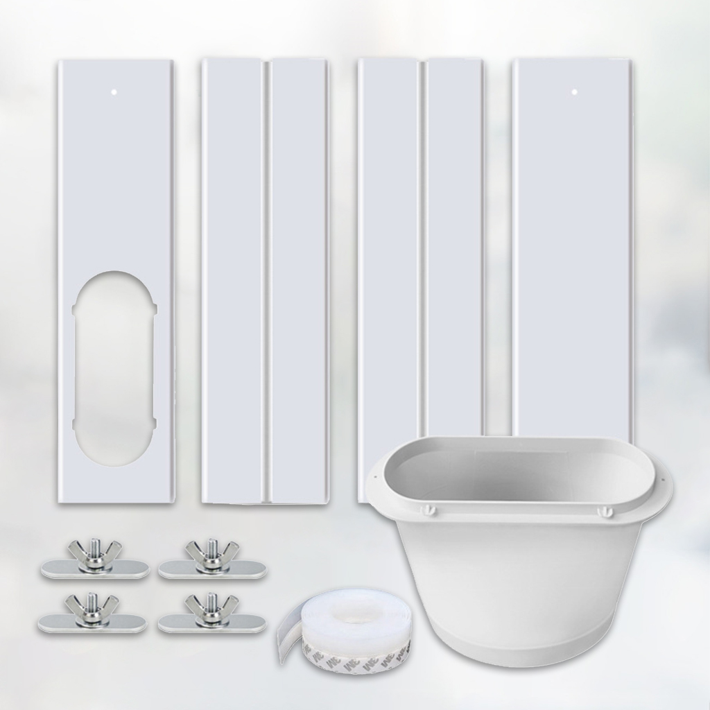 Portable Air Conditioner Window Kit with Coupler Adjustable Sliding Track, Good Sealing
