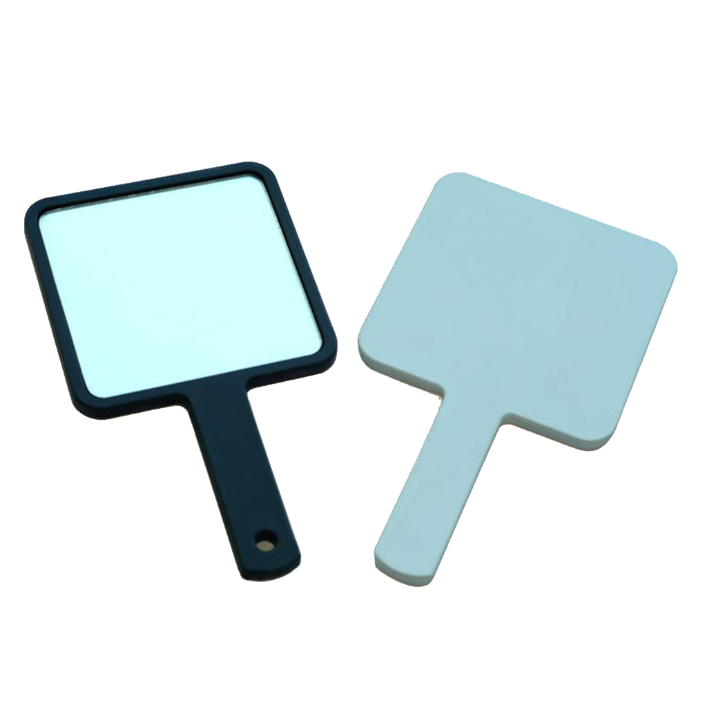 Ladies Modern Hand Held Square Mirror Makeup Dresser Gift Large Small Compact Square Handheld Mirror Barber Handheld Mirror