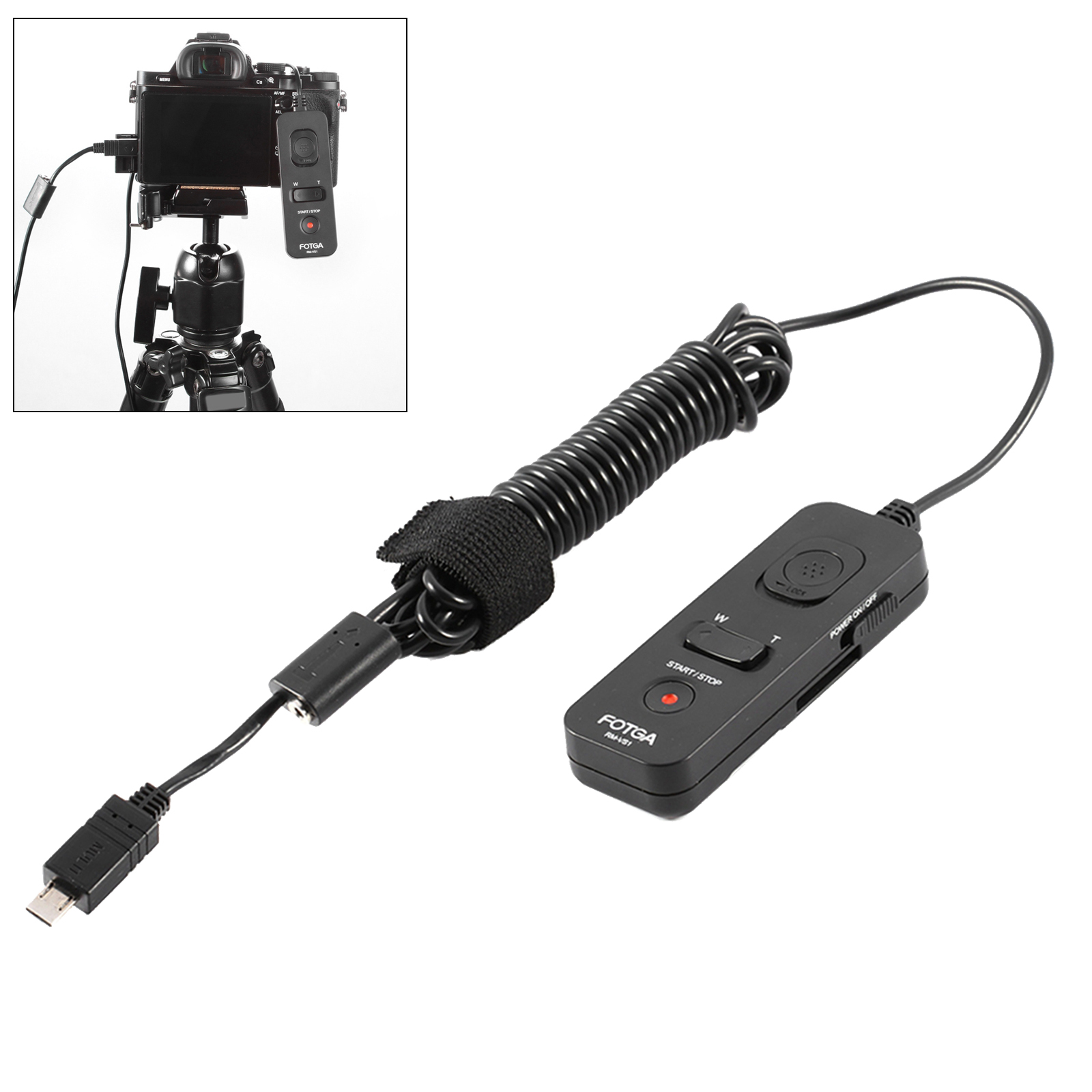 RM-VS1 118 Inches Remote Control Shutter Cord Cable for Sony HDR-PJ350E HDR-PJ240 HDR-CX900E HDR-CX610E HDR-CX240E FDR-AX100E