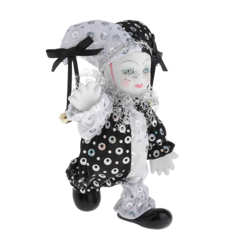 17cm Porcelain Clown Figures Circus Accessories, Festival Gift