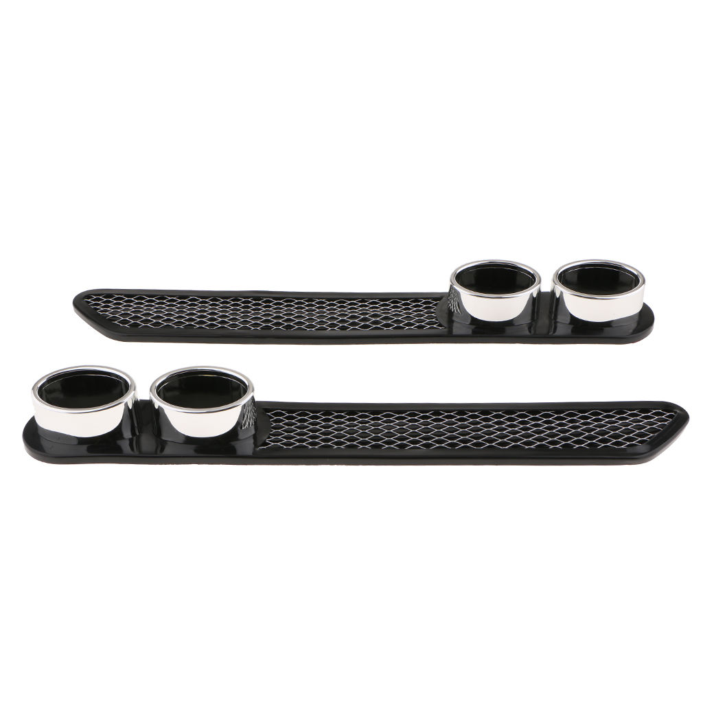 2PCS/ Pair Car Tail Simulation Exhaust Pipe Decorative Sticker Auto Modify Vent Hole (Black)